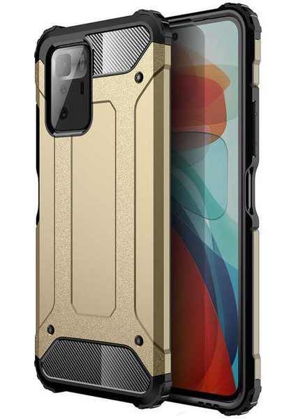 Xiaomi Poco X3 Gt Kılıf Crash Silikon Kapak - Gold