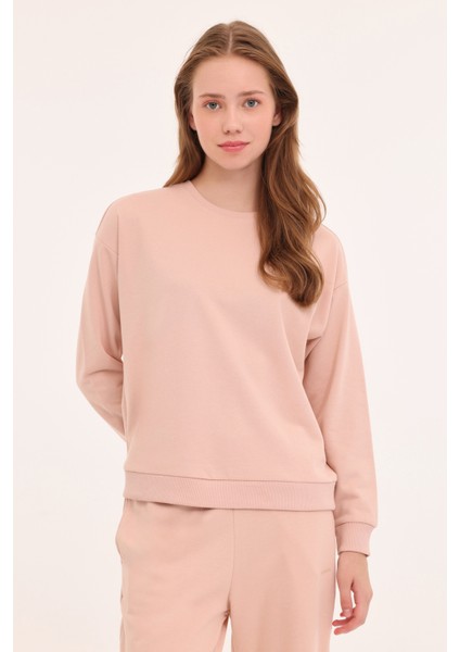 Wb C Neck 16SN82 4pr Gül Kurusu Kadın Sweatshirt