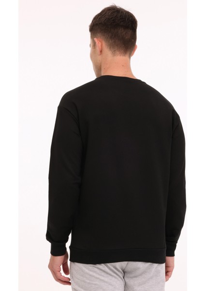 MB SN75 C Neck Sw 4pr Siyah Erkek Sweatshirt