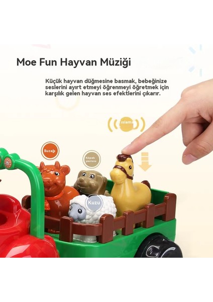 Çocukların Elektrik Karton Çiftliği Traktörü, Çiftçinin Arabası, Oyuncak Çekmek, Işık, Müzik, Büyük Boyutlu (Yurt Dışından) fırsatları