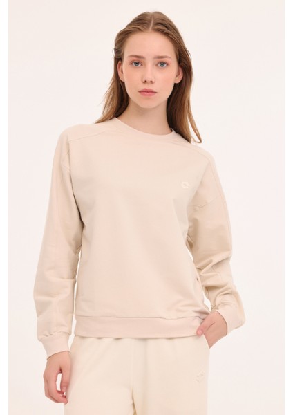 W-Gıove C Neck Swt 4pr Bej Kadın Sweatshirt