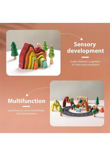 Çocukların Rainbow Dağları Binası Blok Toplantıs I Oyun Puzzle Baby Early Education Intelligence Development Oyunu (Yurt Dışından) fiyatları