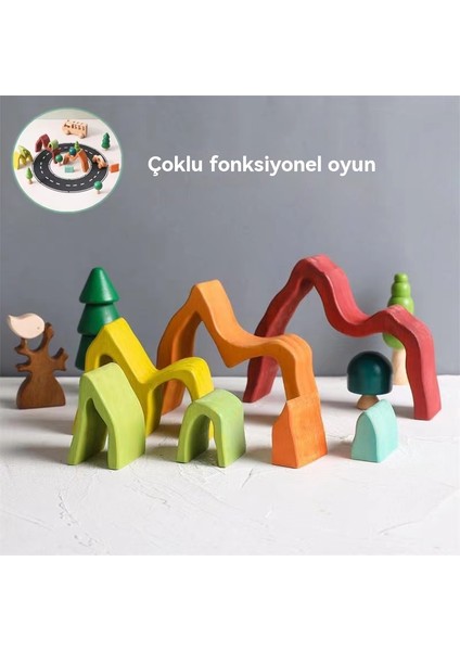 Çocukların Rainbow Dağları Binası Blok Toplantıs I Oyun Puzzle Baby Early Education Intelligence Development Oyunu (Yurt Dışından) indirimleri