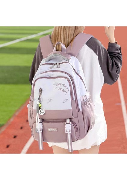 Okul Çantası Kadın 2024 Yeni Küçük Lise Lisesi Öğrenci Lisesi Öğrencisi Büyük Kapacitet Ateş Paketi Erkek (Yurt Dışından) fırsatları