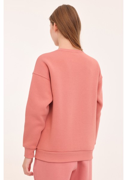 W-Delfın C Neck Sweat 4pr Gül Kurusu Kadın Sweatshirt