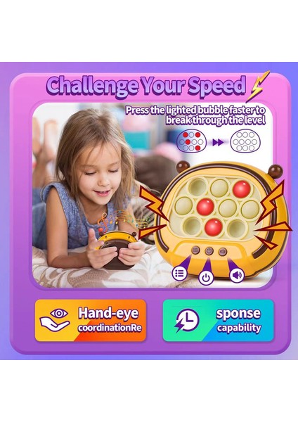 Carrot Cubs Press And Play To Challenge Levels, Real Speed Push Game Machine, Hamster Game Machine, Carrot Family Children's Game (Yurt Dışından)