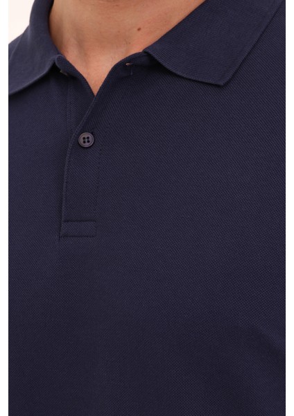 MB SN329 Ukol Polo 4pr Lacivert Erkek Uzun Kol T-Shirt