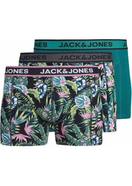 Jacdrew Trunks 3 Pack Sn Siyah Erkek Boxer