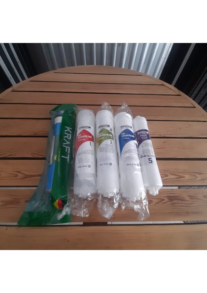 Kapalı Kasa Inline Full Yedek Filtre Seti 5 Li Set