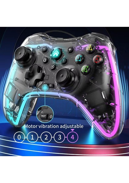 Joystick Pc Ps3 Ps4 Uyumlu 8 Renkli Oyun Kolu Gyro Eksenli Turbo Çift Titreşimli