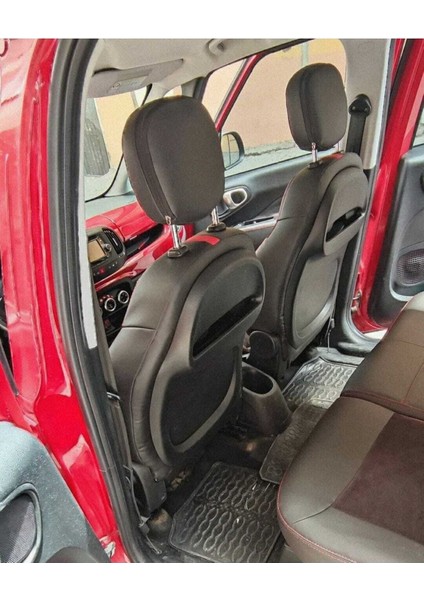 Fiat 500 L 13 18 Arası Arka Sırt Arka Oturma 2 1 Model Siyah Taytüyü Siyah Deri Karışımı Kırmızı Ip modelleri