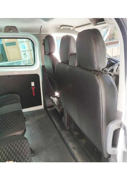 Ford Custom 5+1 Uyumlu Siyah Zemin Beyaz Nakışlı Taytüyü Siyah Deri Karışımı fiyatları