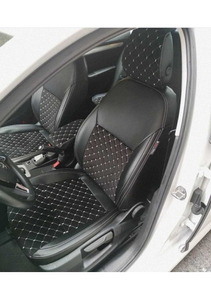 Skoda Octavia. 14. 19 Arası Arka Sırt 2 1 Siyah Zemin Beyaz Nakışlı Taytüyü Siyah Deri Karışı, fiyatları
