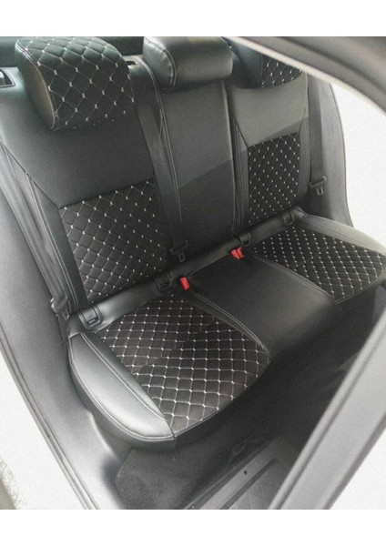 Skoda Octavia. 14. 19 Arası Arka Sırt 2 1 Siyah Zemin Beyaz Nakışlı Taytüyü Siyah Deri Karışı, fırsatları