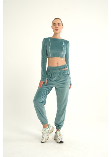 Zümrüt Kadife Eşofman Takımı