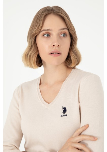 Kadın Krem Melanj Triko Kazak 50288997-VR159 fiyatları