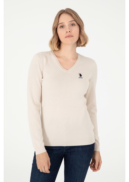 Kadın Krem Melanj Triko Kazak 50288997-VR159 modelleri