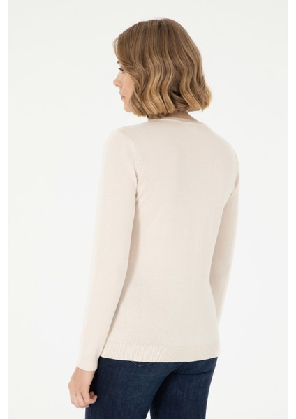 Kadın Krem Melanj Triko Kazak 50288997-VR159 indirimleri