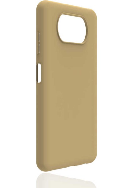 Xiaomi Poco X3 Kılıf Biye Silikon - Gold