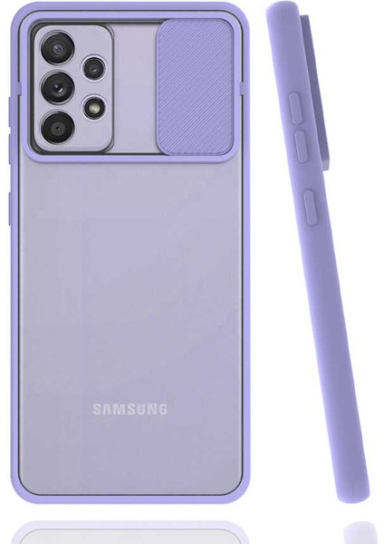 Samsung Galaxy A72 Kılıf Lensi Kapak - Lila