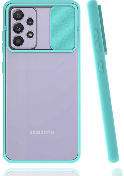 Samsung Galaxy A52 Kılıf Lensi Kapak - Turkuaz