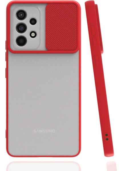 Samsung Galaxy A73 Kılıf Lensi Kapak - Kırmızı
