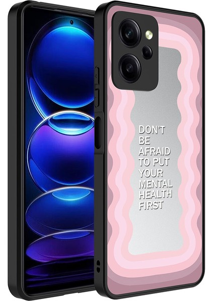 Xiaomi Poco X5 Pro Kılıf Aynalı Desenli Kamera Korumalı Parlak Mirror Kapak - Ayna