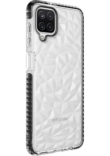 Samsung Galaxy A12 Kılıf Buzz Kapak - Siyah