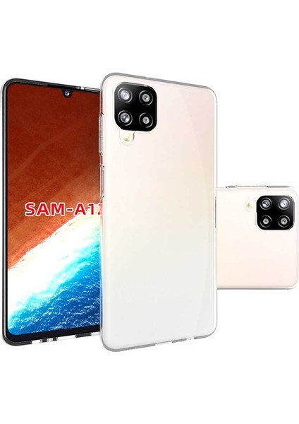 Samsung Galaxy A12 Kılıf Süper Silikon Kapak - Renksiz
