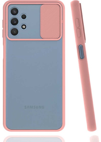 Samsung Galaxy A32 4g Kılıf Lensi Kapak - Pembe Açık
