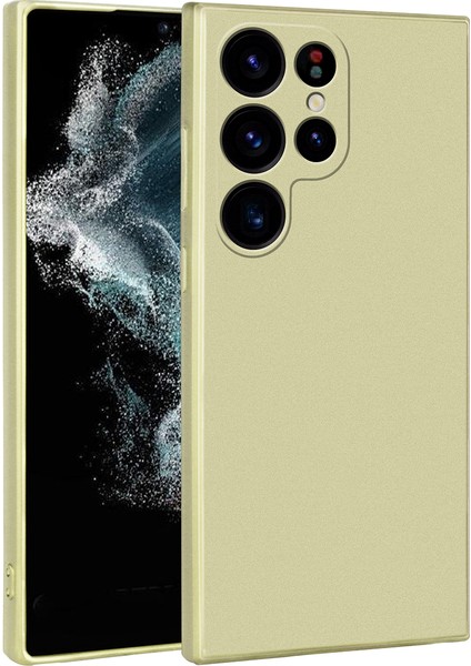 Samsung Galaxy S23 Ultra Kılıf Premier Silikon Kapak - Gold