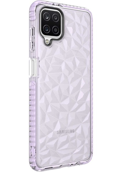 Samsung Galaxy A12 Kılıf Buzz Kapak - Mor