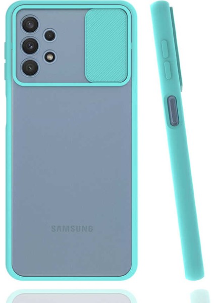 Samsung Galaxy A32 4g Kılıf Lensi Kapak - Turkuaz