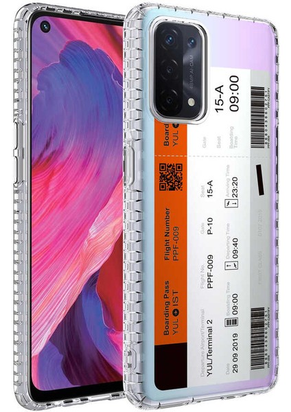 Oppo A74 4g Kılıf Airbag Kenarlı Renkli Desenli Silikon Elegans Kapak - No1