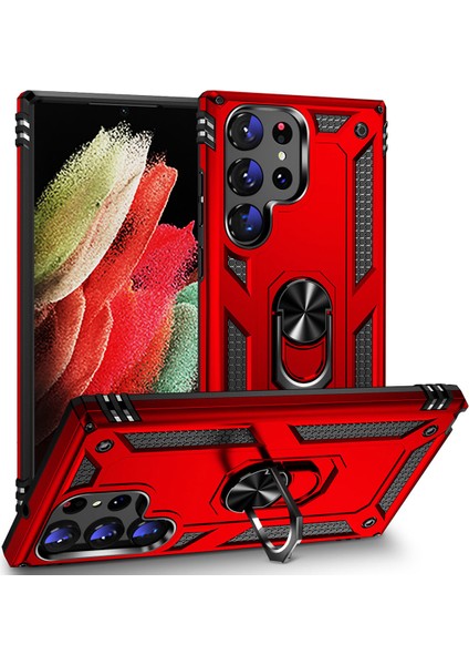 Samsung Galaxy S23 Ultra Kılıf Vega Kapak - Kırmızı