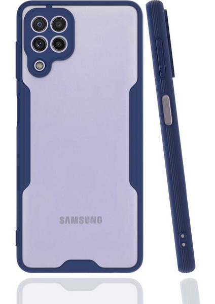 Samsung Galaxy M22 Kılıf Parfe Kapak - Lacivert