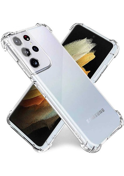 Samsung Galaxy S22 Ultra Kılıf Kamera Korumalı Nitro Anti Shock Silikon - Renksiz