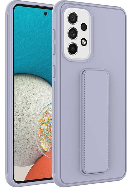 Samsung Galaxy A13 4g Kılıf Qstand Kapak - Gri