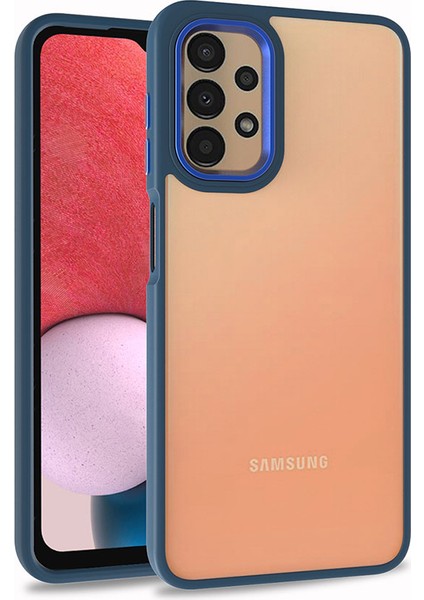 Samsung Galaxy A13 4g Kılıf Flora Kapak - Mavi
