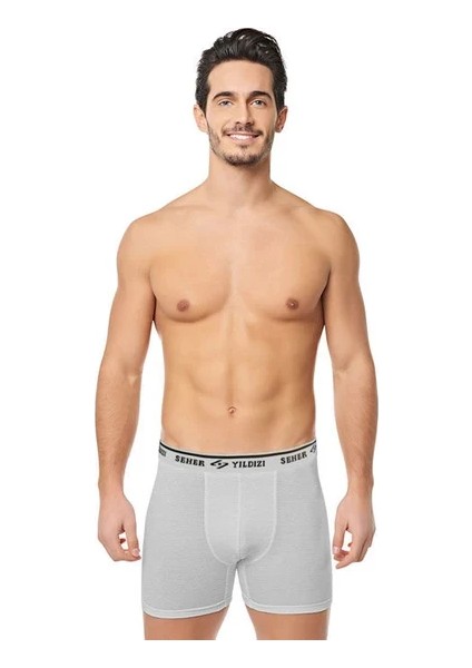 Erkek Likralı Elastan Boxer Pamuklu 6'lı Paket