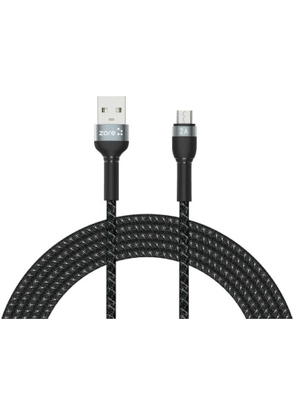 Micro USB File Örgü Kablo 3m