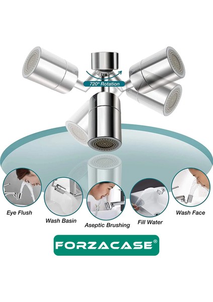 Banyo Mutfak İçin 720 Derece Dönebilen Musluk Başlığı - FC707