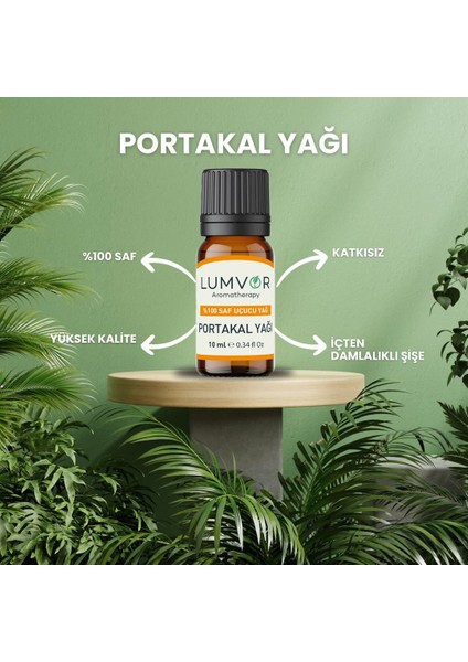 Portakal Uçucu Yağı 10 ml %100 Saf Ve Doğal (ESSENTİAL OİL) Aromaterapi