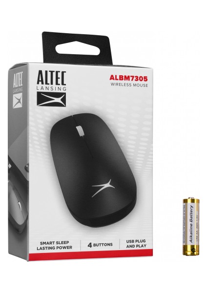 Lansing ALBM7305, Siyah, 2.4ghz, Usb, 1600DPI, Kablosuz Optik Mouse