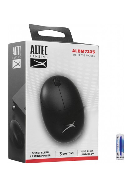 Lansing ALBM7335, Siyah, 2.4ghz Usb, 1200DPI, Kablosuz Optik Mouse