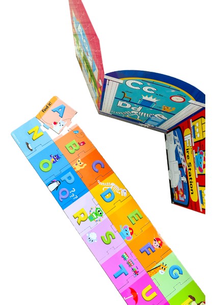 Abc Town İlk Kelimelerim Yaz Sil Eğitici Kitap Puzzle Oyun Seti Alphabet Street