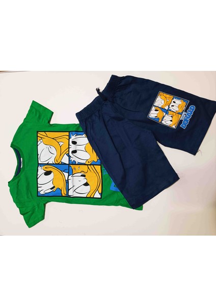 Erkek Çocuk Yazlık Yeşil Renk Şortlu Ikili Takım fiyatları