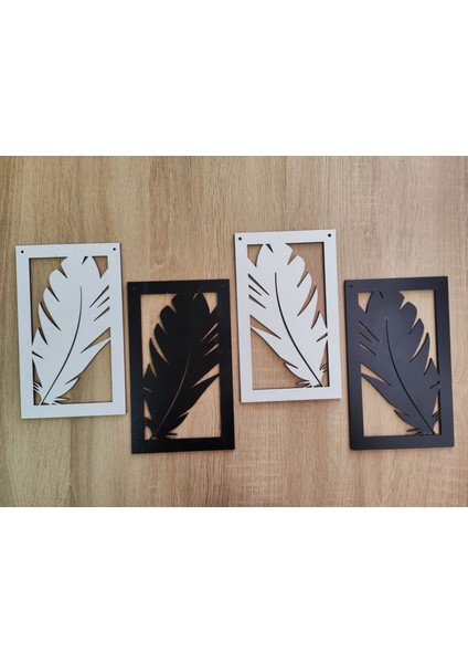 Yaprak Temalı Duvar Süsü 4lü Set