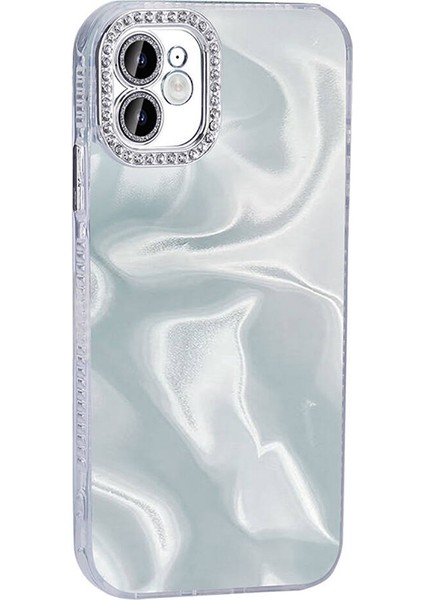 BBS Teknoloji Grup iPhone 11 Kılıf Airbagli Parlak Taş Detay Tasarımlı Zore Esila Kapak-Pembe