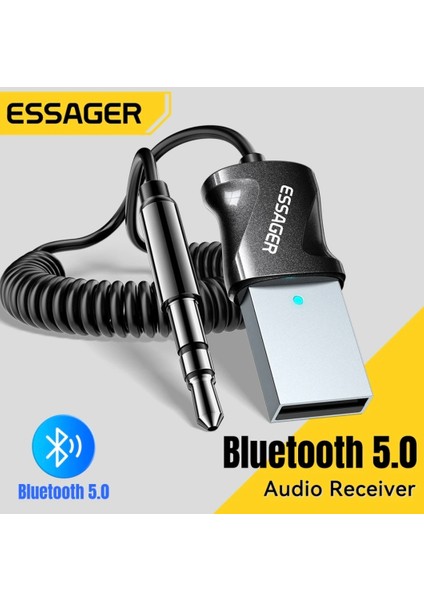 EB01 Yeni Nesil Bluetooth 5.0 Aux 3.5 mm Araç Kiti Şık Tasarım Hızlı Son Nesil Teknoloji Yeni Nesil Hi-Fi Ses Navigasyon Arama Müzik